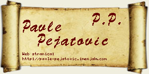 Pavle Pejatović vizit kartica